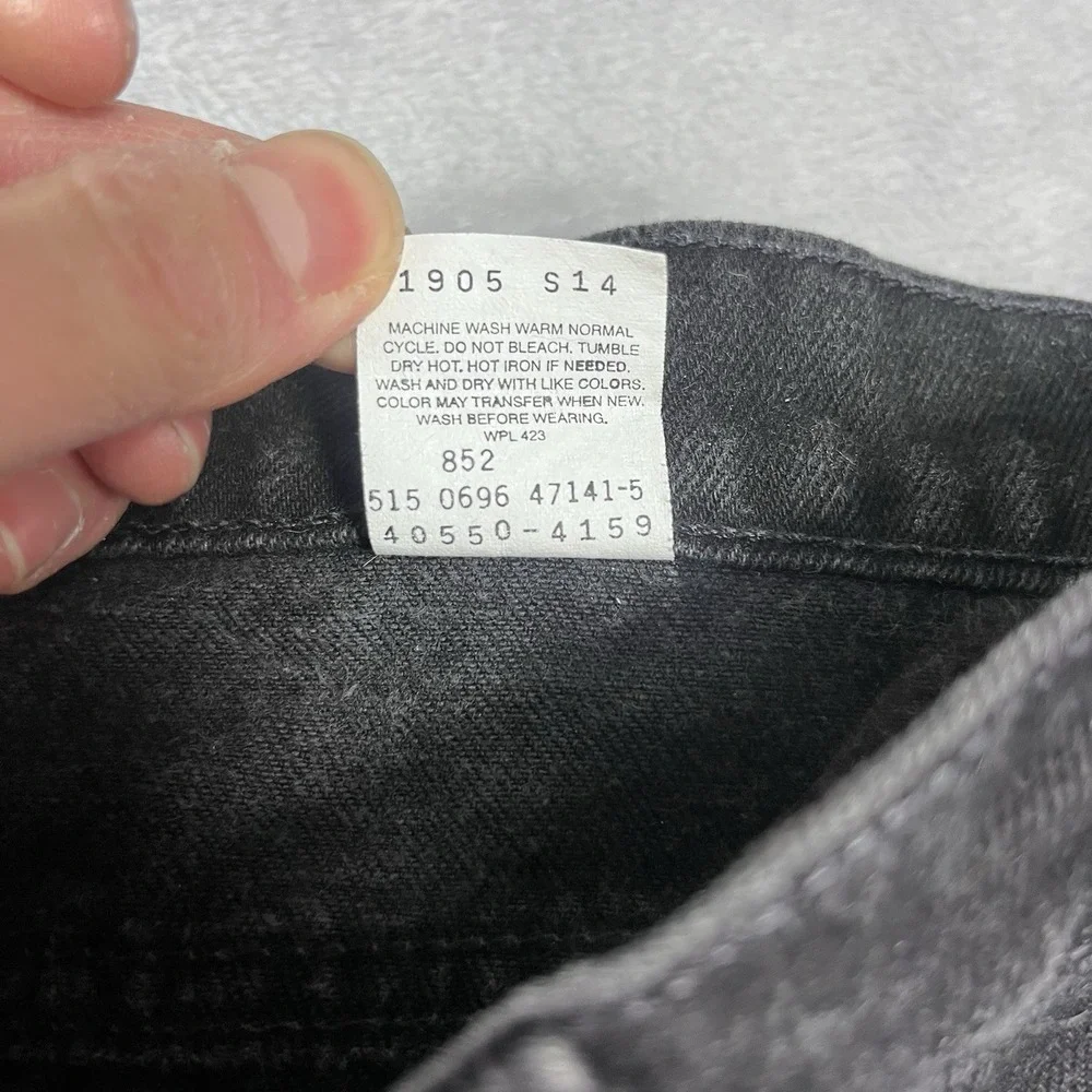 Vtg 96' Levis 550 USA Made 40x30 Mens Jeans Black Denim Relaxed Taper Orange Tab